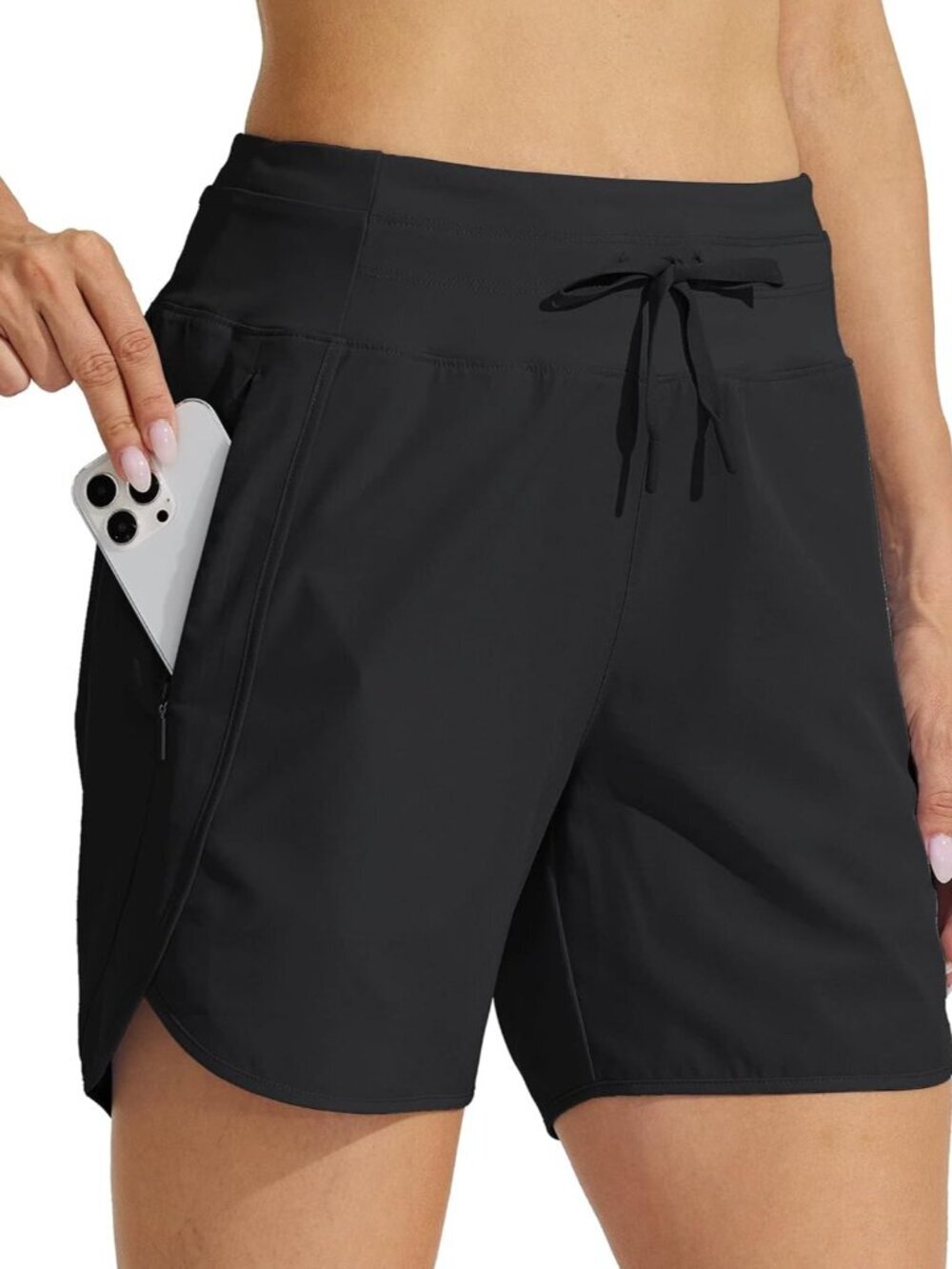 Women's Athletic Running Shorts 5" Quick Dry Workout Hiking High Waisted Active